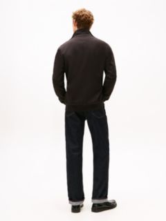 Intechno Knit Flag Embroidery Zip-Thru Jumper — Black 4