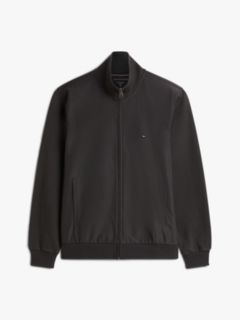 Intechno Knit Flag Embroidery Zip-Thru Jumper — Black 5