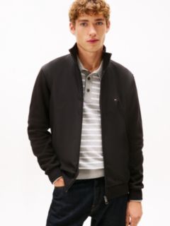 Intechno Knit Flag Embroidery Zip-Thru Jumper — Black 1