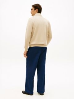 Intechno Knit Flag Embroidery Zip-Thru Jumper — Khaki 4