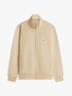 Intechno Knit Flag Embroidery Zip-Thru Jumper — Khaki 5