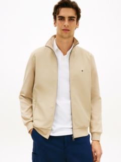 Intechno Knit Flag Embroidery Zip-Thru Jumper — Khaki 1