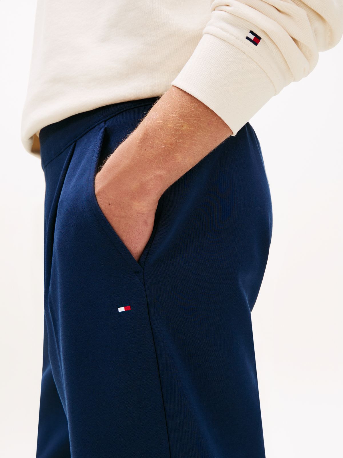 Intechno Knit Flag Embroidery Joggers — Blue