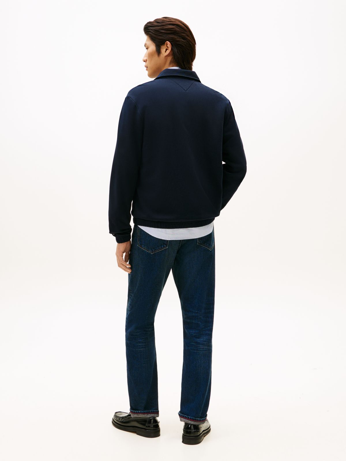 Flag Embroidery Terry Ivy Jacket — Blue