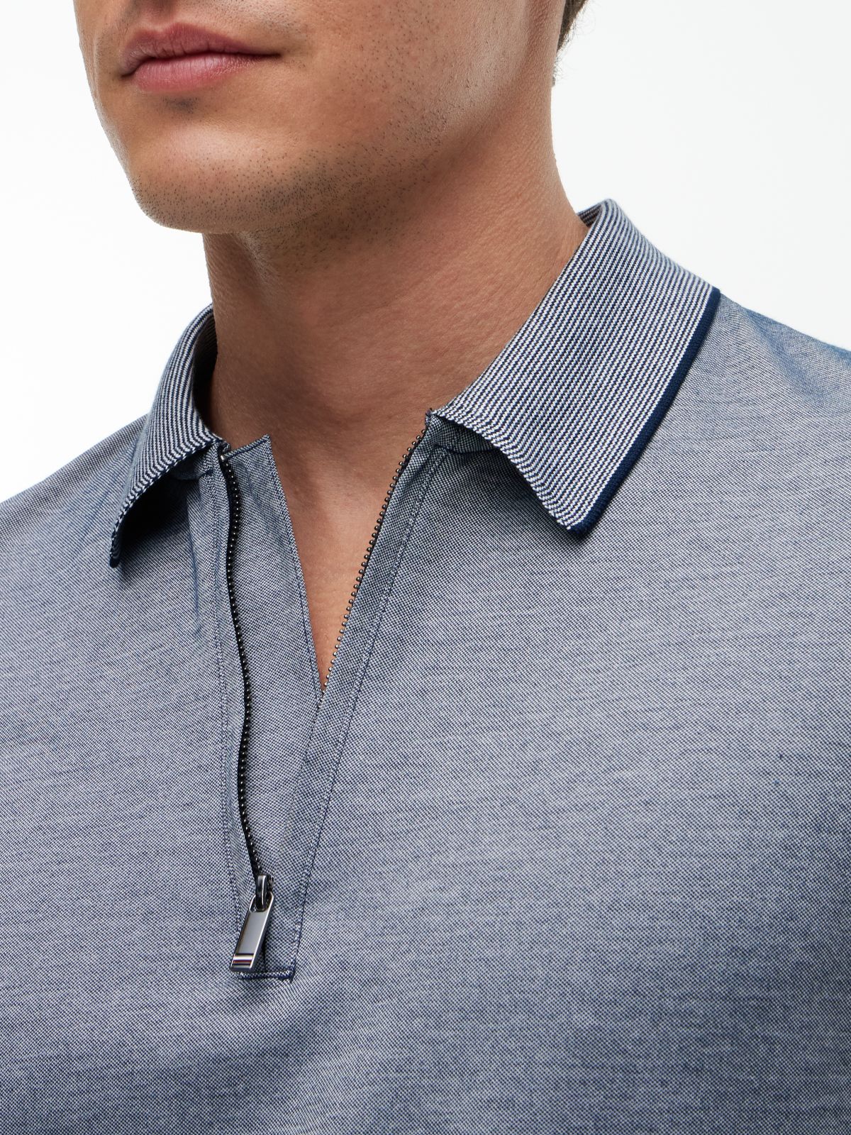 New York Label Performance Regular Fit Polo Shirt — Blue