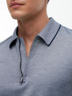New York Label Performance Regular Fit Polo Shirt — Blue 3