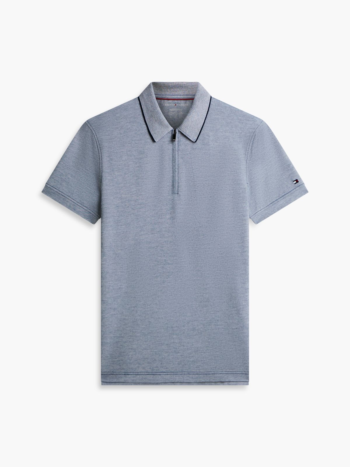 New York Label Performance Regular Fit Polo Shirt — Blue