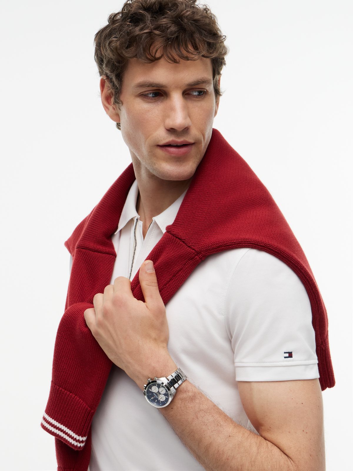 New York Label Performance Regular Fit Polo Shirt — White