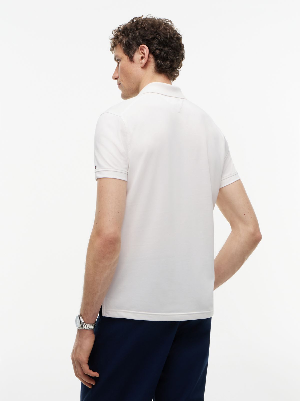 New York Label Performance Regular Fit Polo Shirt — White