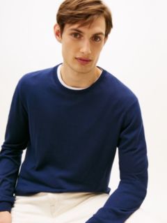 New York Label Crew Neck Jumper — Blue 2