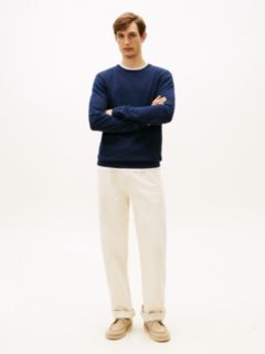 New York Label Crew Neck Jumper — Blue 3