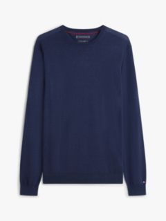 New York Label Crew Neck Jumper — Blue 5