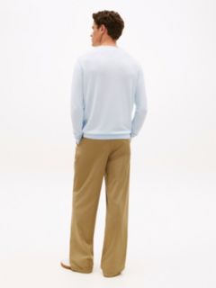 New York Label Crew Neck Jumper — Blue 4