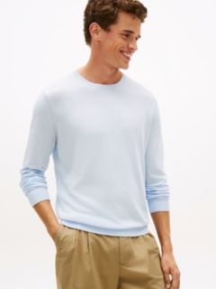 New York Label Crew Neck Jumper — Blue 1