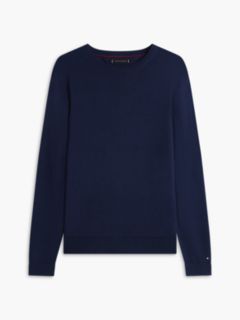 New York Label Crew Neck Jumper — Blue 5