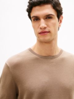 New York Label Crew Neck Jumper — Khaki 2