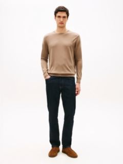 New York Label Crew Neck Jumper — Khaki 3