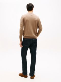 New York Label Crew Neck Jumper — Khaki 4