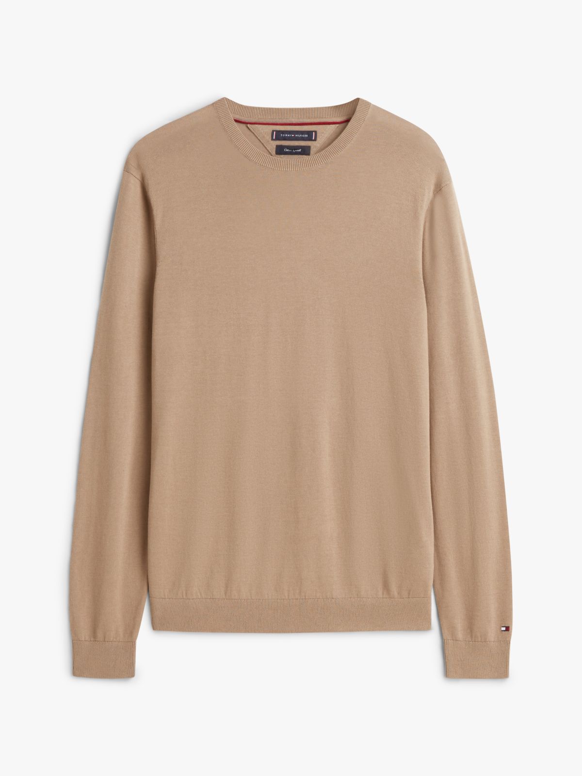 New York Label Crew Neck Jumper — Khaki