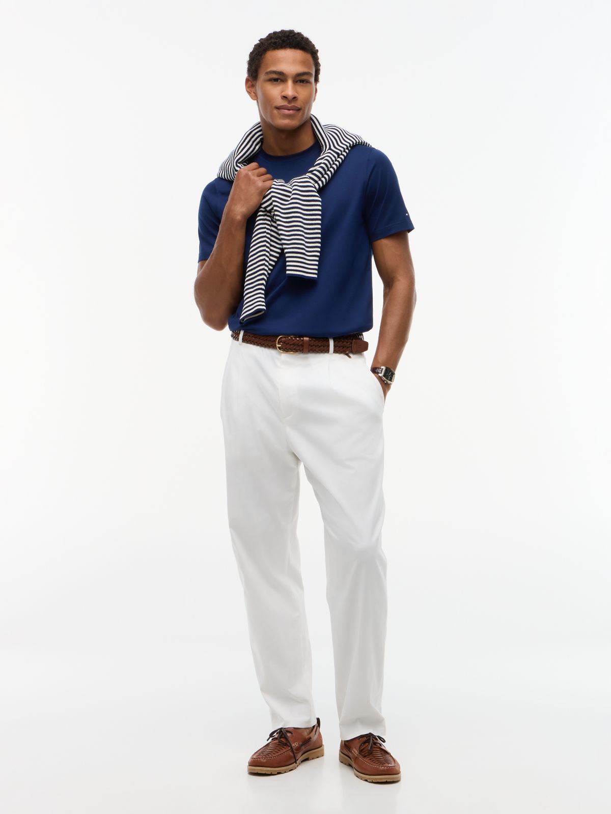 New York Label Crew Neck T-Shirt — Blue