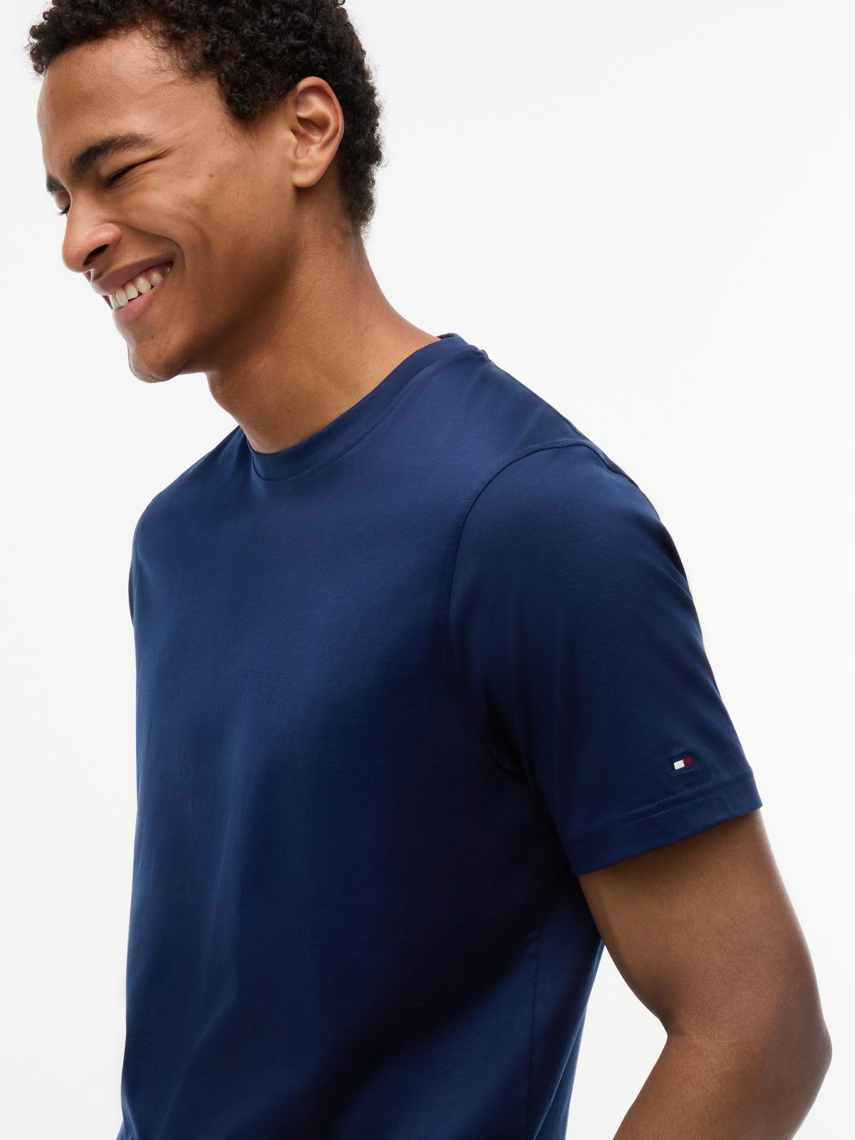 New York Label Crew Neck T-Shirt — Blue