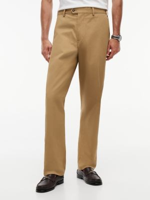 chino droit décontracté river teint en pièce brown pour hommes tommy hilfiger
