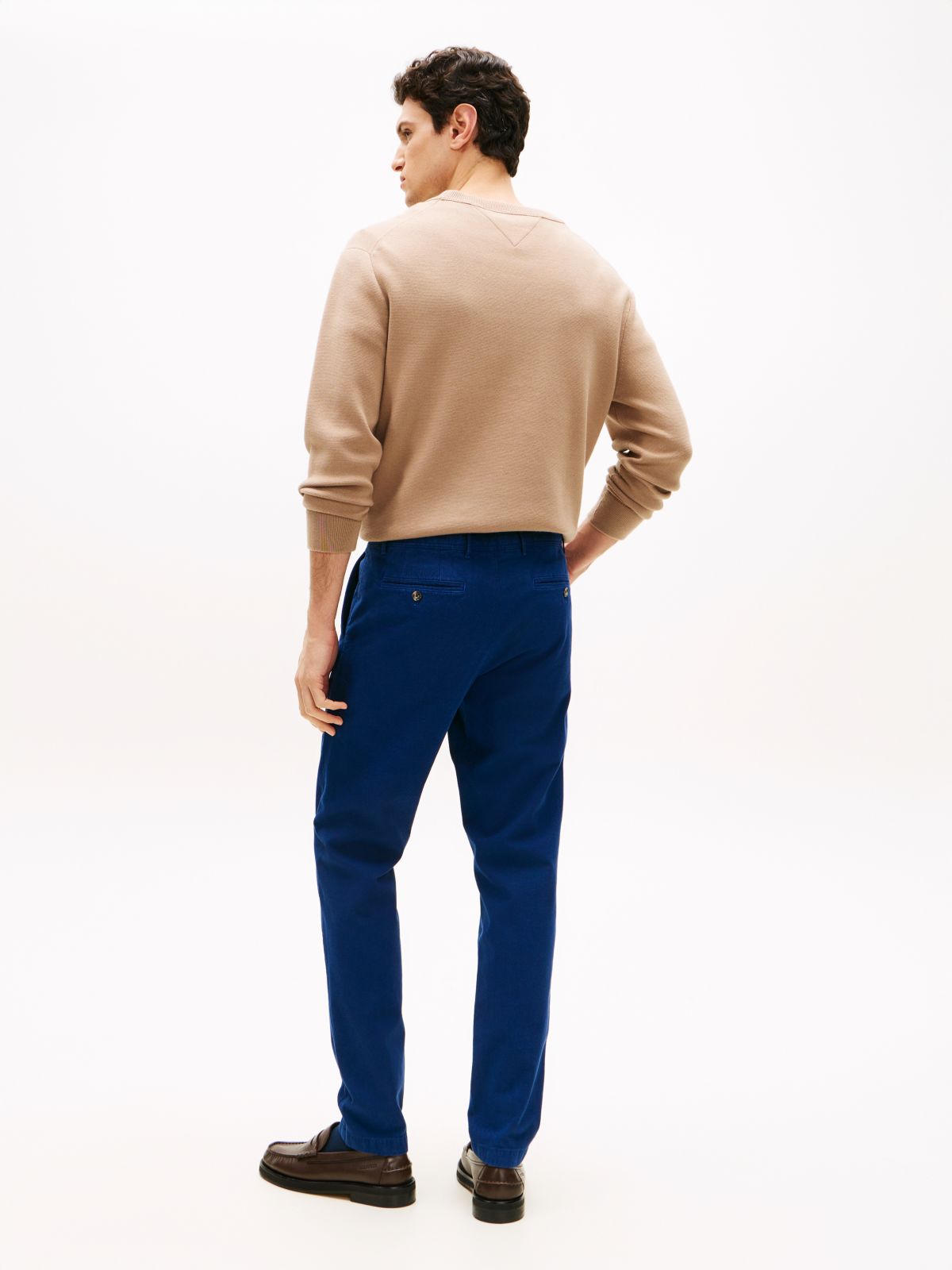 Harlem Washed Tapered Leg Trousers — Blue