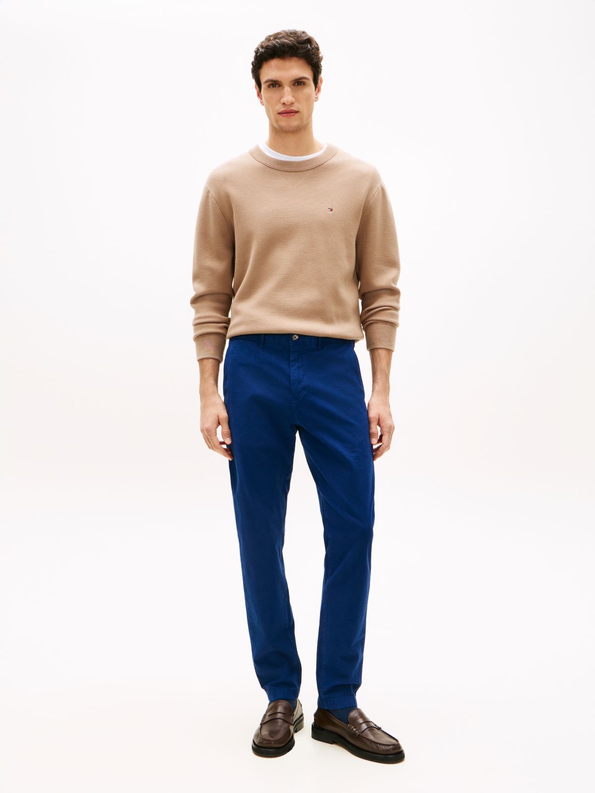 Harlem Washed Tapered Leg Trousers — Blue