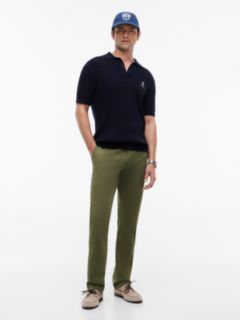 Denton Slim Straight Micro Print Chinos — Green 2