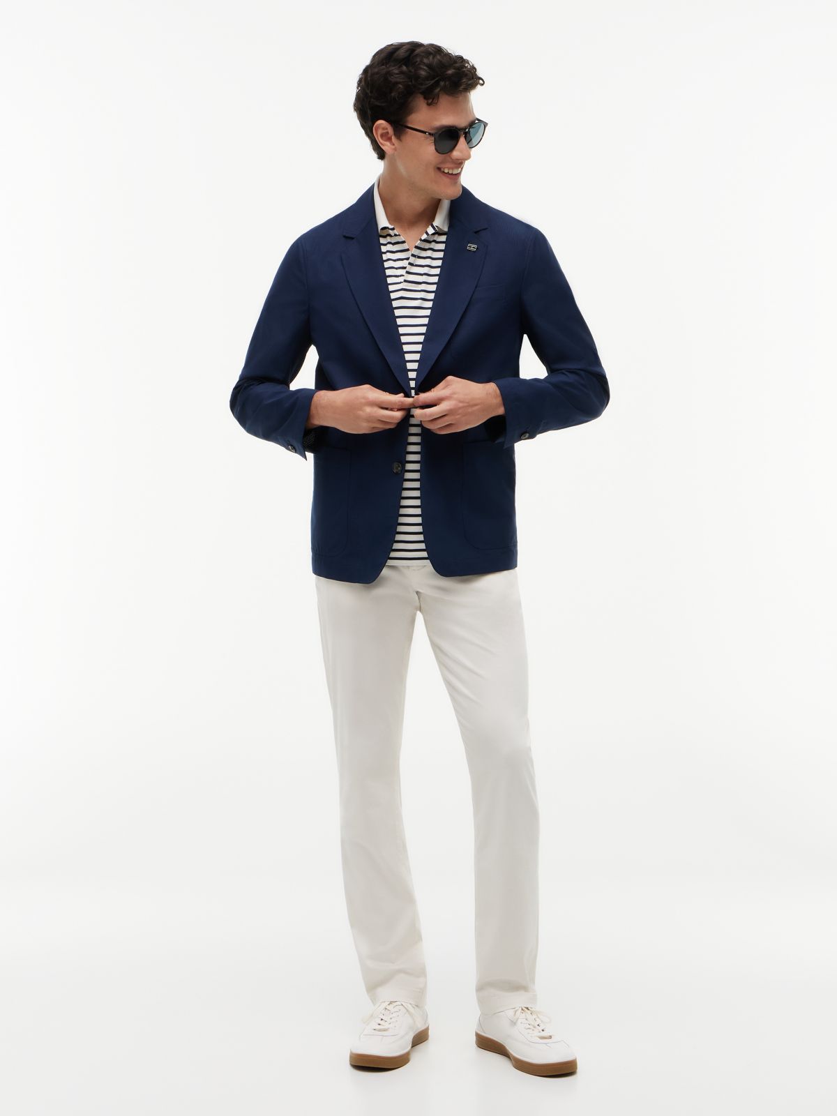 Denton Slim Straight Micro Print Chinos — Yellow