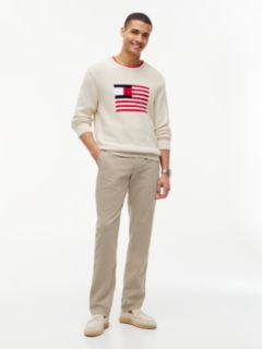 Denton Slim Straight Leg Twill Chinos — Beige 2