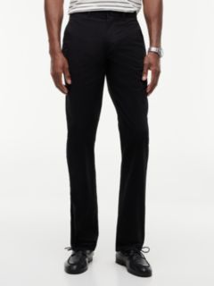 Denton Slim Straight Leg Twill Chinos — Black 1
