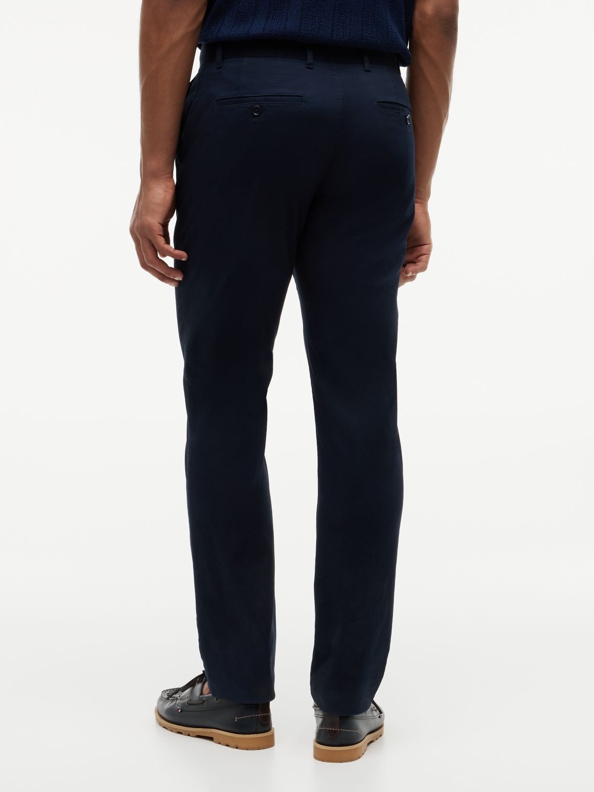 Denton Slim Straight Leg Twill Chinos — Blue