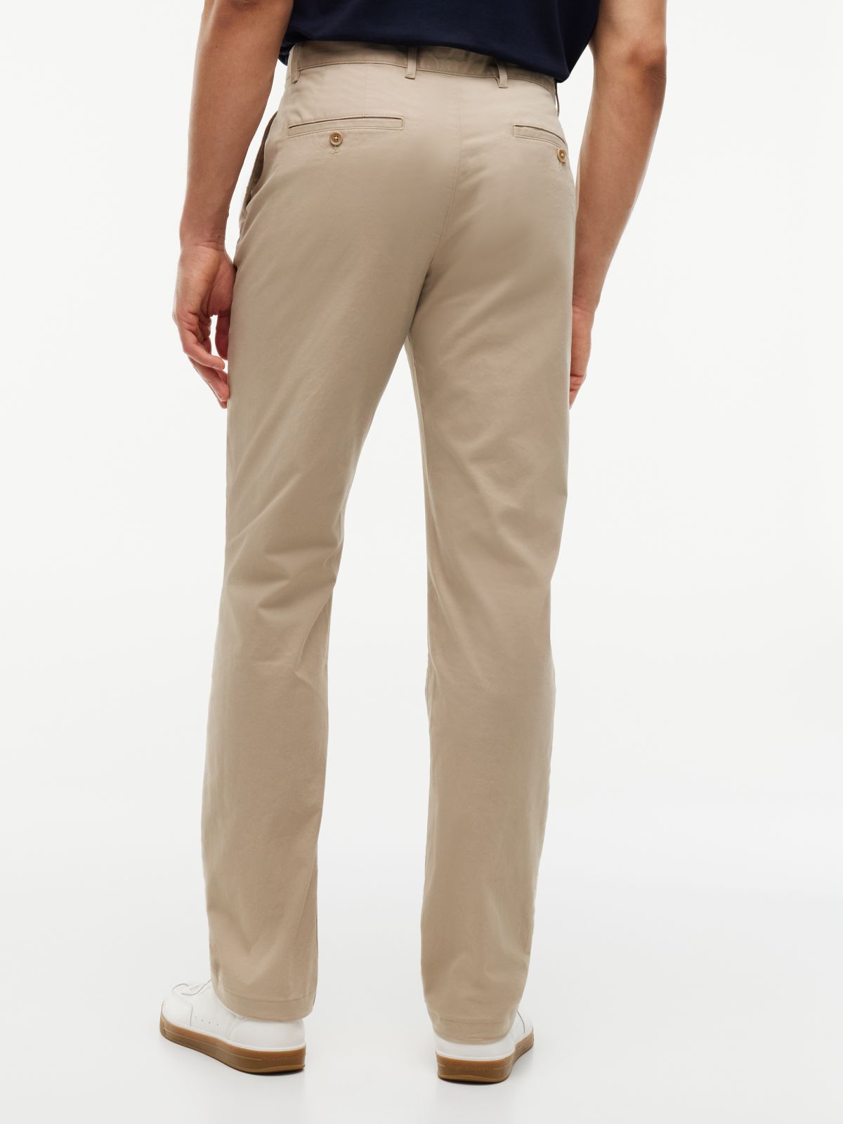 Harlem Tapered Leg Twill Chinos — Beige