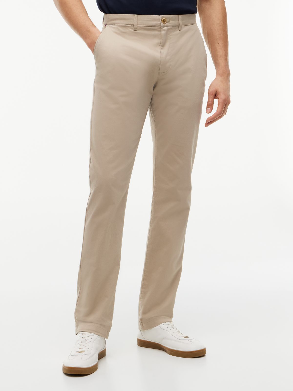Harlem Tapered Leg Twill Chinos — Beige