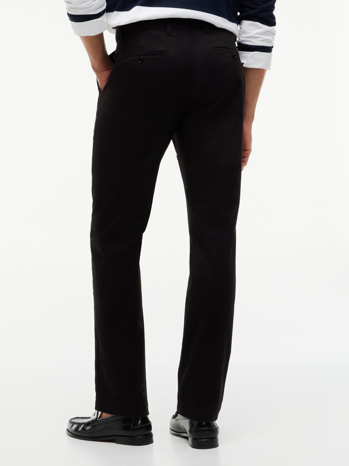 Harlem Tapered Leg Twill Chinos — Black