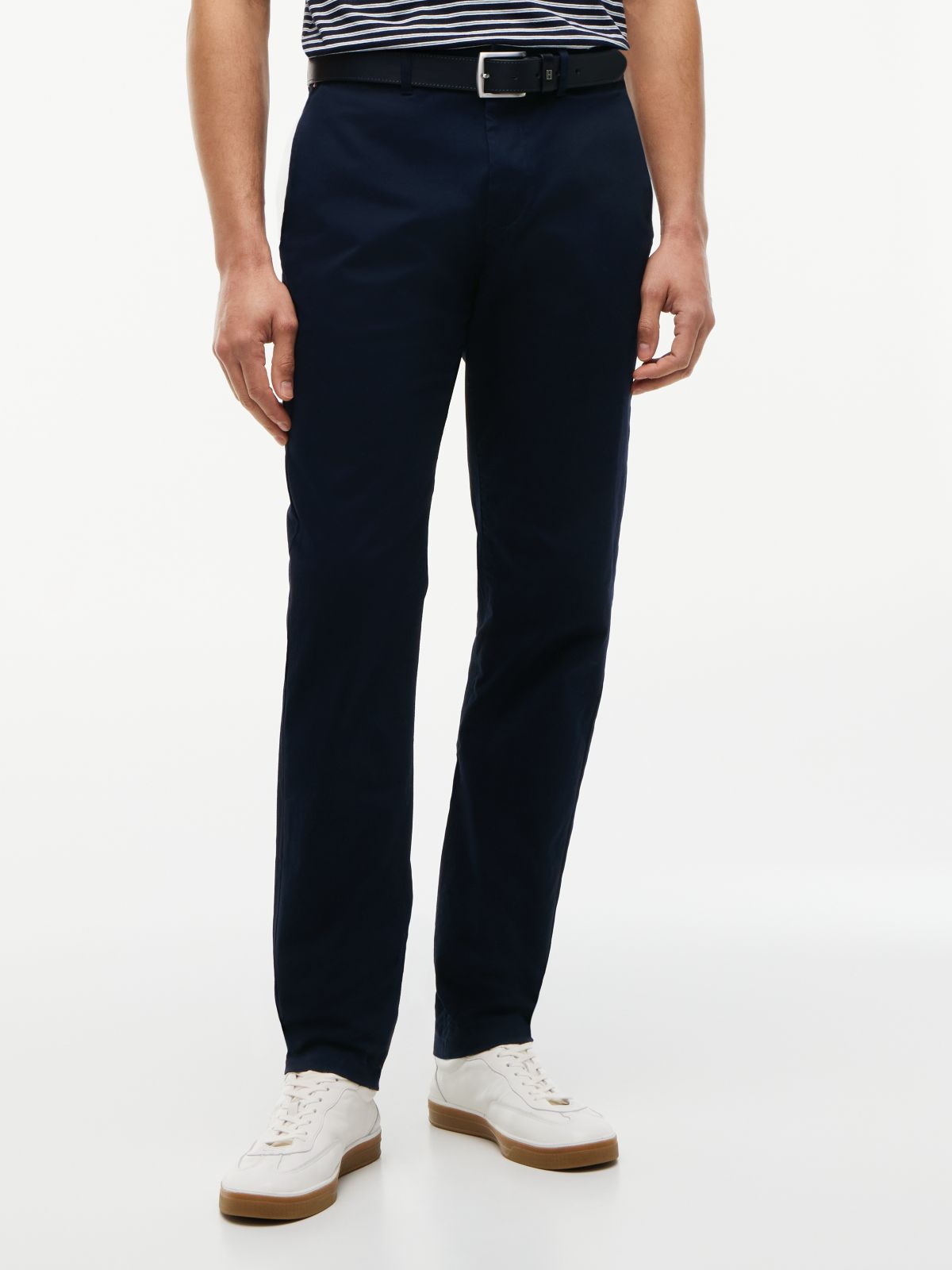 Harlem Tapered Leg Twill Chinos — Blue