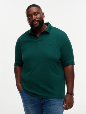 green plus 1985 regular fit pique polo shirt for men tommy hilfiger