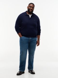 Plus Regular Fit Polo Jumper With Cashmere — Blue 2