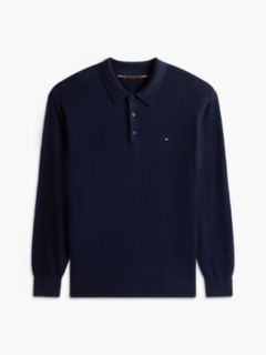 Plus Regular Fit Polo Jumper With Cashmere — Blue 6