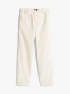 Straight Washed Canvas Carpenter Trousers — Brown 5