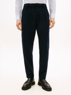 Straight Brushed Herringbone Chinos — Blue 2