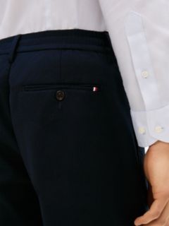 Straight Brushed Herringbone Chinos — Blue 3