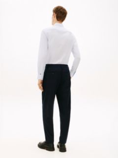 Straight Brushed Herringbone Chinos — Blue 4