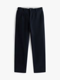 Straight Brushed Herringbone Chinos — Blue 5