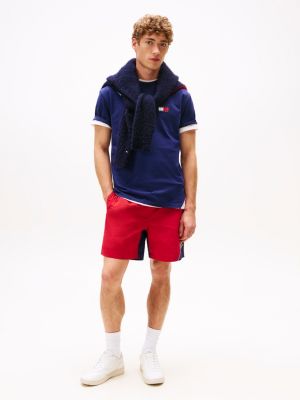 t-shirt the sail amsterdam capsule con loghi blu da uomini tommy hilfiger