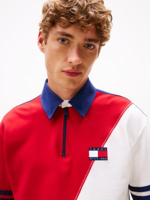 polo à logo capsule sail amsterdam au dos bleu pour hommes tommy hilfiger