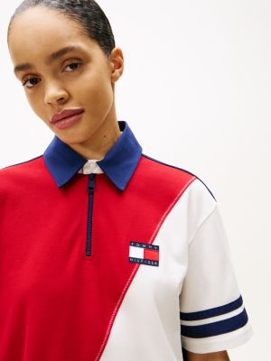 polo à logo capsule sail amsterdam au dos bleu pour hommes tommy hilfiger