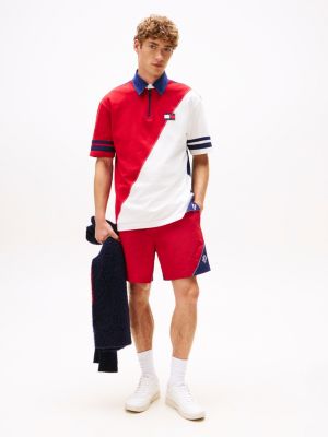 polo à logo capsule sail amsterdam au dos bleu pour hommes tommy hilfiger