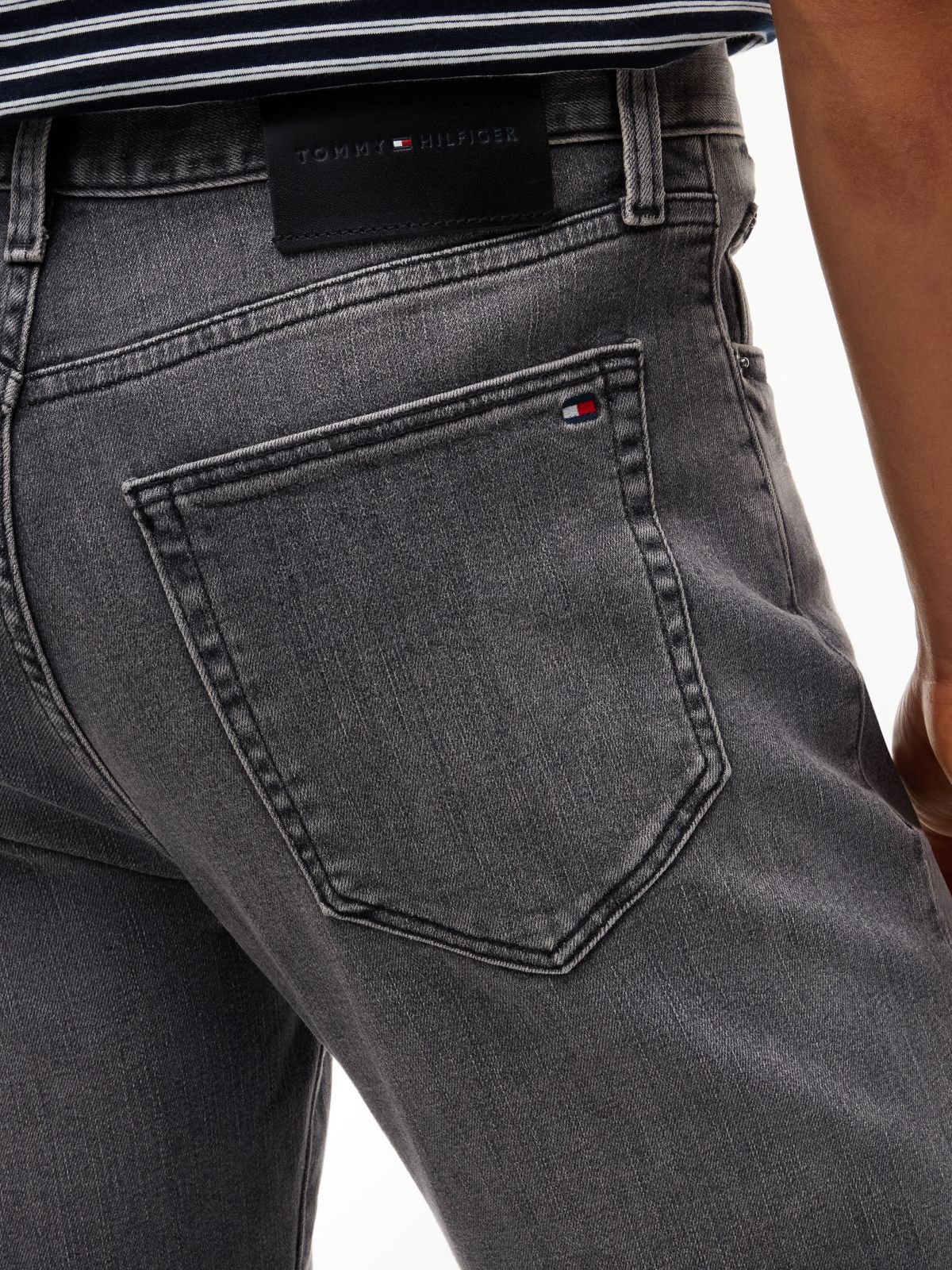 Bleecker Slim Whiskered Jeans — Grey
